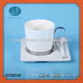 Ceramic porcelain coffee mug packaging boxes,porcelain cup with spoon